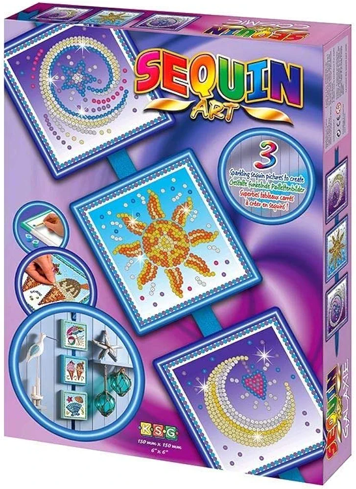 Sequin Art Seasons, Cosmic, Sparkling Arts and Crafts Picture Kit; Creative Crafts for Adults and Kids