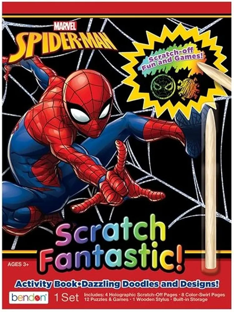 Bendon Spiderman Scratch Off Fantastic Activity Book