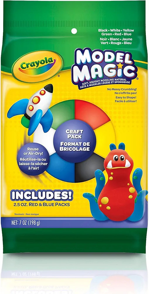 Crayola Model Magic Craft Pack, Modeling Clay Alternative, 7oz (232407)