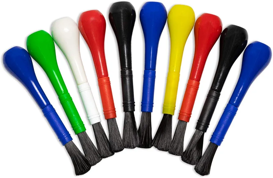 HYGLOSS Grip Set-Easy to Hold Chubby Brushes for Kids Painting, Art and Craft Supplies, (10-Pack), Assorted Colors