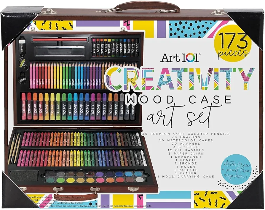 Art 101 Creativity Art Set, Assorted Colors, 173 Pieces (53173)