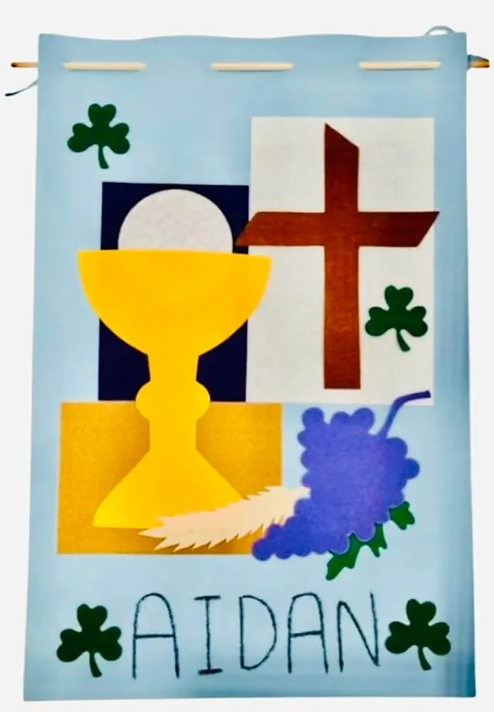 Westmon Works Irish First Communion Banner Kit for Boys or Girls Arts and Craft Do It Yourself Door or Pew Hanging Set