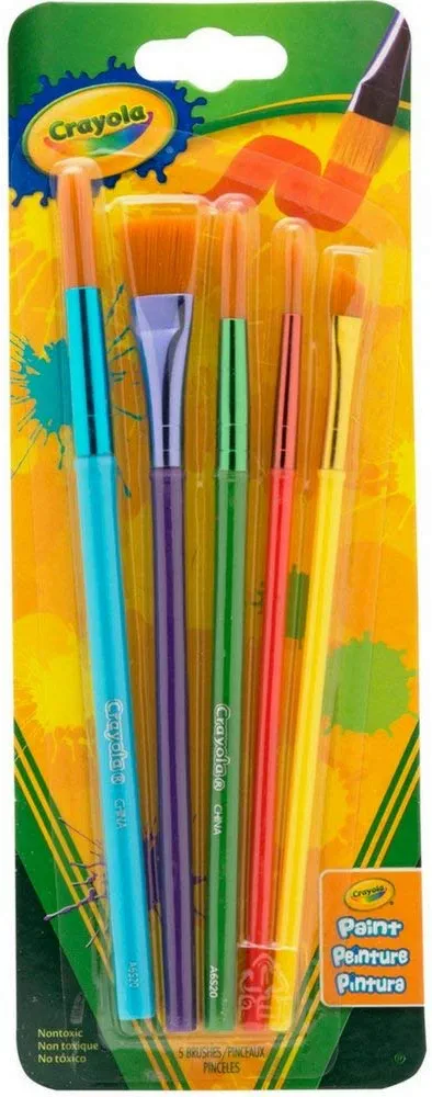 Crayola Arts & Craft Brushes, Assorted 1 ea (Pack of 6)