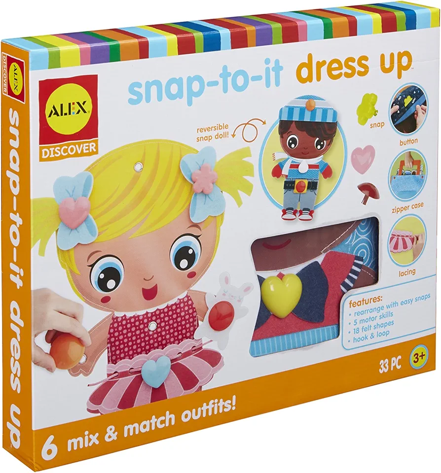Alex Discover Snap-to-It Dress Up Kids Art and Craft Activity