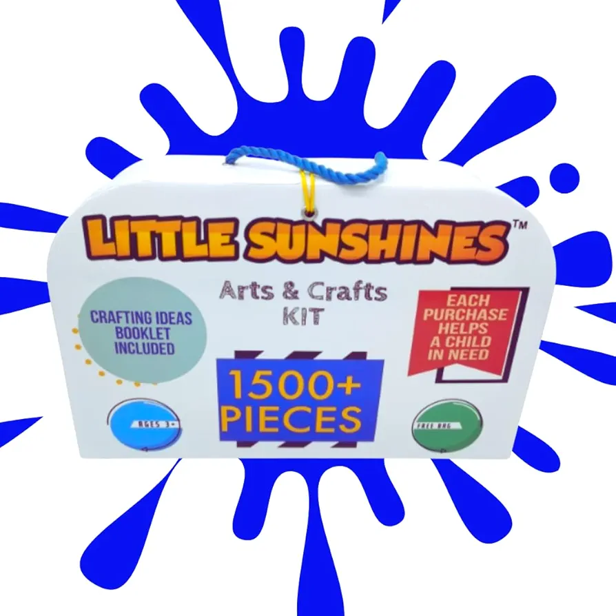 Arts & Crafts Supplies - Giant Craft Box with Pipe Cleaners Sequins Pompoms and More - Storage Bag & Arts and Crafts Project Ideas - Kids Art Set and Crafts for Kids Ages 4-8