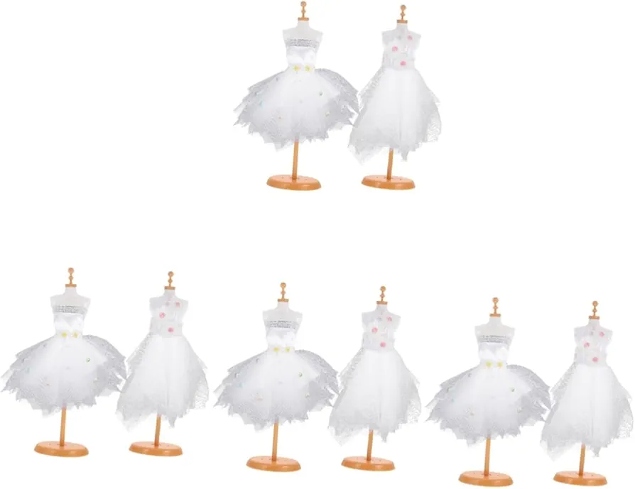 TOYANDONA 4 Sets Gauze Skirt Material Package Doll Clothes Kids Toys Princess Toy Girls Fashion Designing Kit Kids Fashion Design Clothing Kid Toy Kids Suit Case Mesh Child Cute Sewing Kit