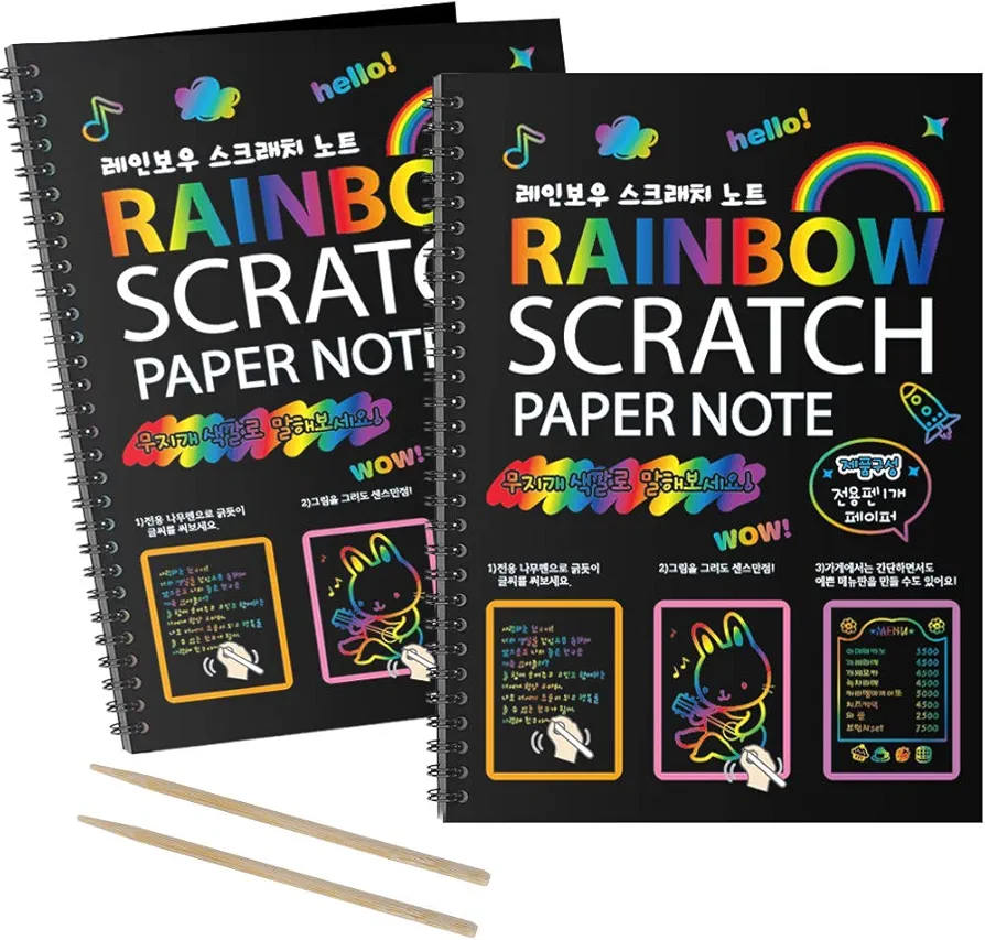 Scratch Art Books for Kids Rainbow Scratch Paper for Best Gifts