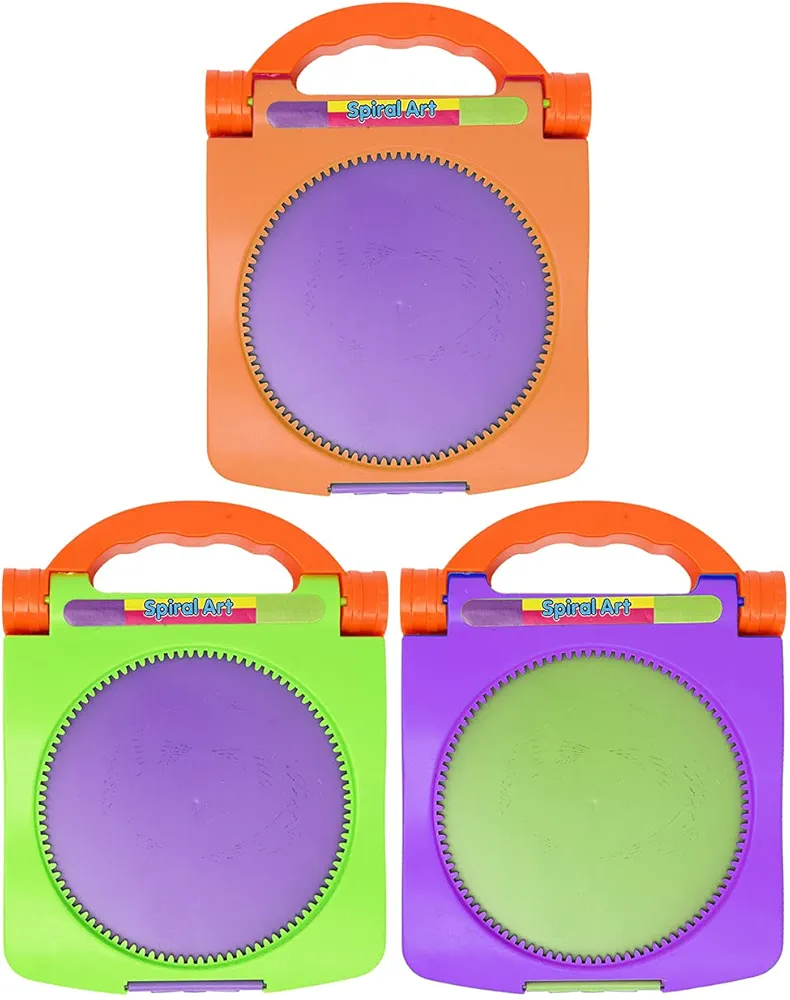 Black Duck Brand Set of 6 Spiral Art Kits in Assorted Colors - Features 4 Fun Gears for Crazy Drawings - Easily Make Art (6)