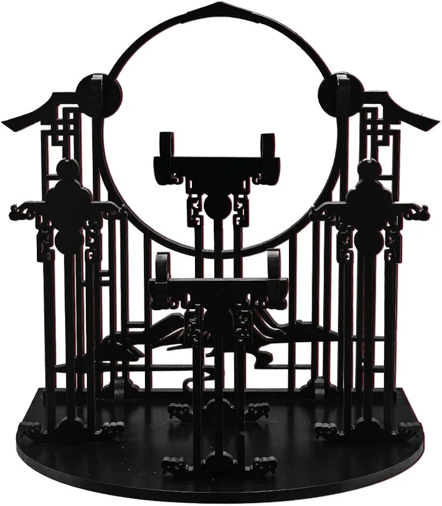 Piececool Black Wooden Stand for 3D Metal Model Kits DIY Crafts Chinese Jewelry Set Model Building Kits 3D Puzzles for Family Time
