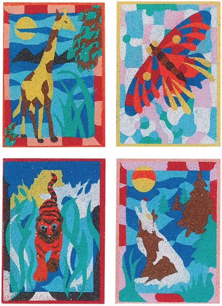 Sand Art Boards - Wild Animals, 5" x 7" (Pack of 12)