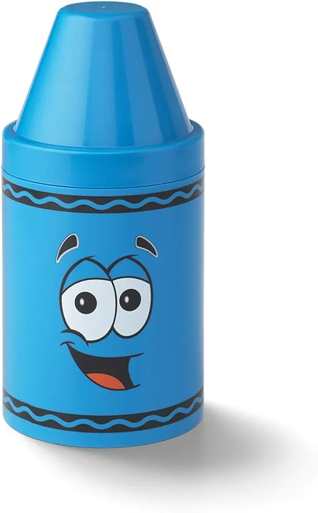 Crayola Storage Small Tip– Colorful Tip Character Storage Box, Creative Container for Kids Arts and Crafts Supplies, Stationeries, Small Toys and Keepsakes - Cerulean, Kids 3.5 Years and Up