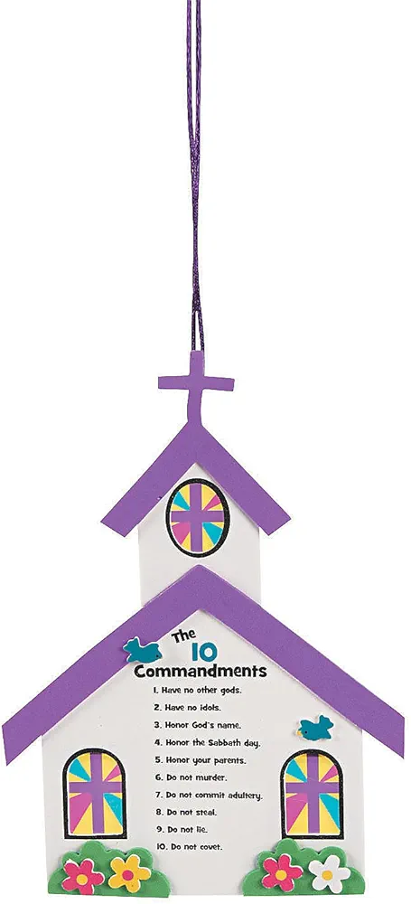 Fun Express 10 Commandments for Kids Craft Kit - Crafts for Kids and Fun Home Activities - VBS Vacation Bible School Supplies/Decor