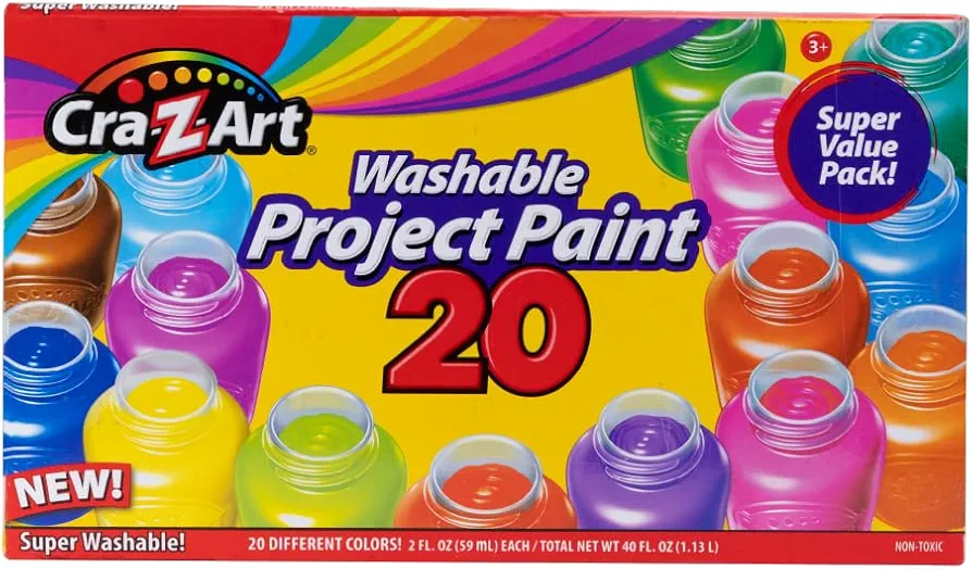 Cra-Z-Art Washable Poster Kids Paint, 20 Count