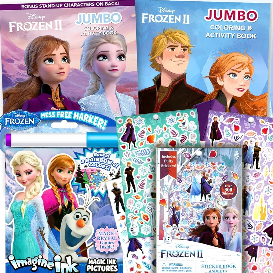 Disney Frozen 2 Coloring Book & Stickers Activity Deluxe Set