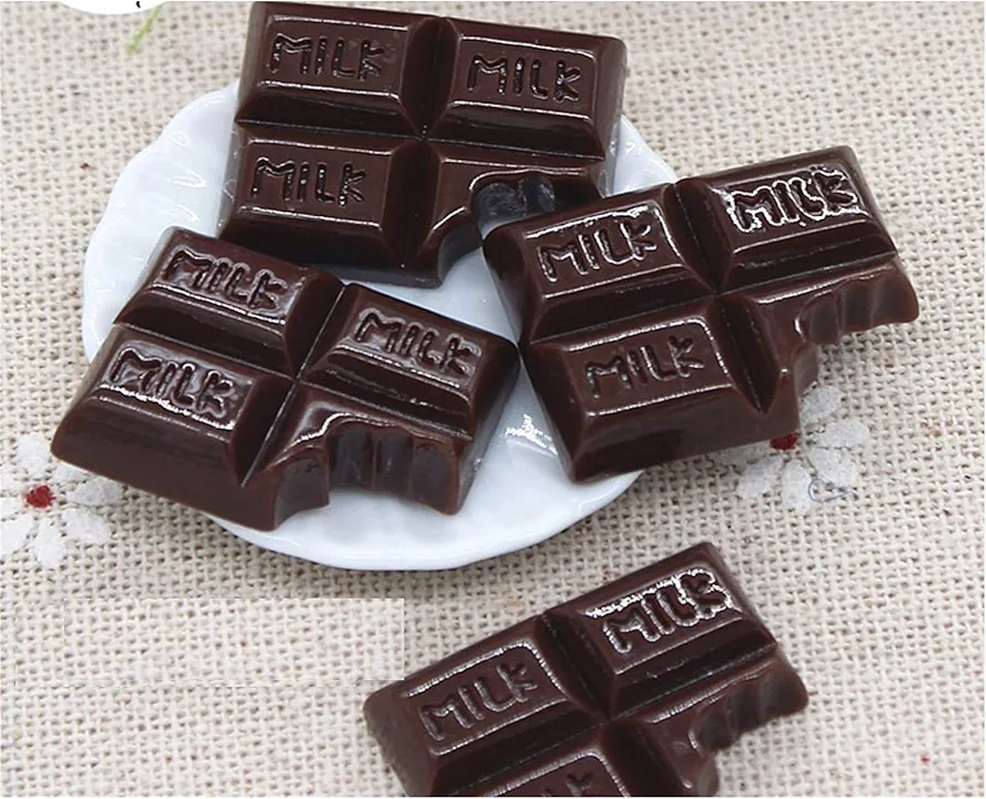 10pcs Chocolate Bar Sweet Candy Fake Food Miniature Dessert Ice Cream Flat Back Cabochons Decoden Flatback DP073