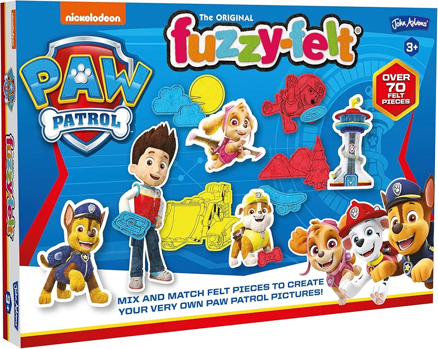John Adams | Fuzzy-Felt - PAW Patrol Activity Set: Mix and Match Felt Pieces to Create Your Very own PAW Patrol Pictures!| Preschool Toy| Ages 3+