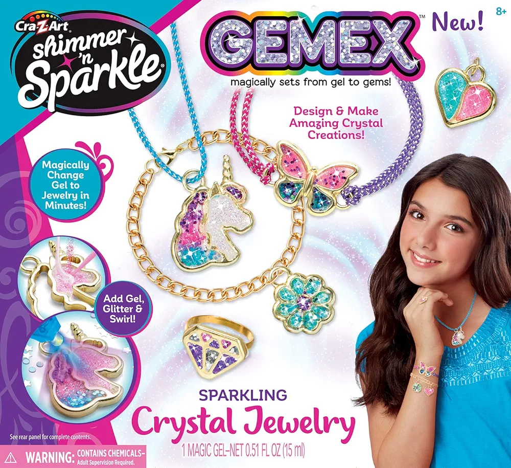 Cra-Z-Art Shimmer 'n Sparkle Geemx Sparkling Crystal Jewelry Making Kit