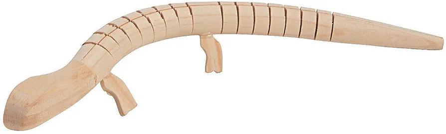Fun Express DIY Wood Lizards - VBS Vacation Bible School Supplies/Decor - Set of 6 - Over 8 Inches Long - Craft Toys for Kids