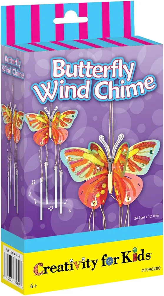 Creativity for Kids Butterfly Wind Chime Mini Craft Kit , Red