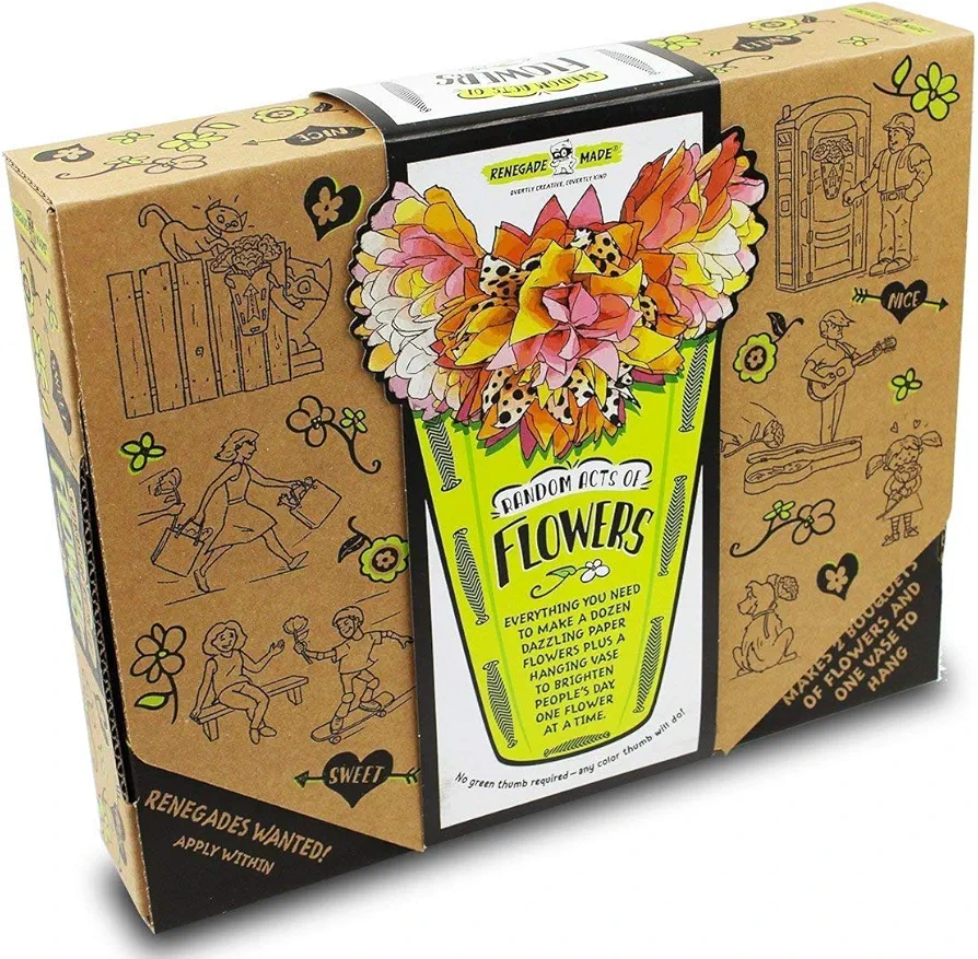 | Random Acts of Flowers KIT | Paper Art for Kids. Fun and Creative Flower Crafts for Kids. DIY Arts and Crafts for Spreading Kindness!