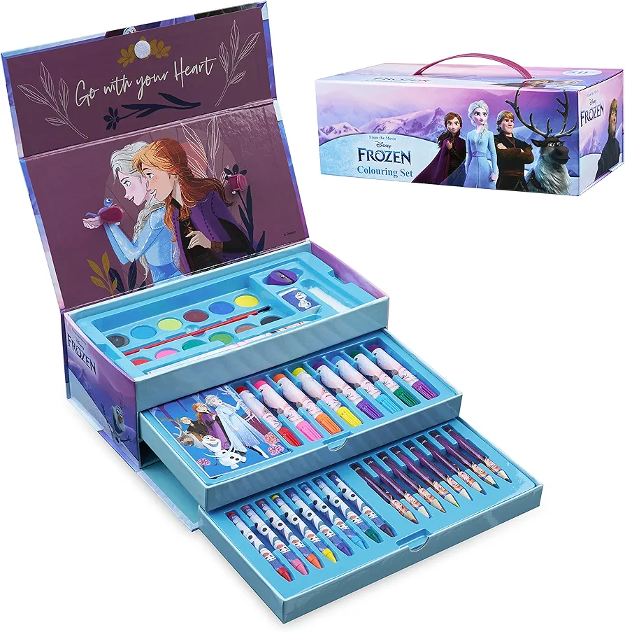 Disney Art Set, Frozen Colouring Sets for Children with Over 40 Art Supplies (Multicolor Frozen)