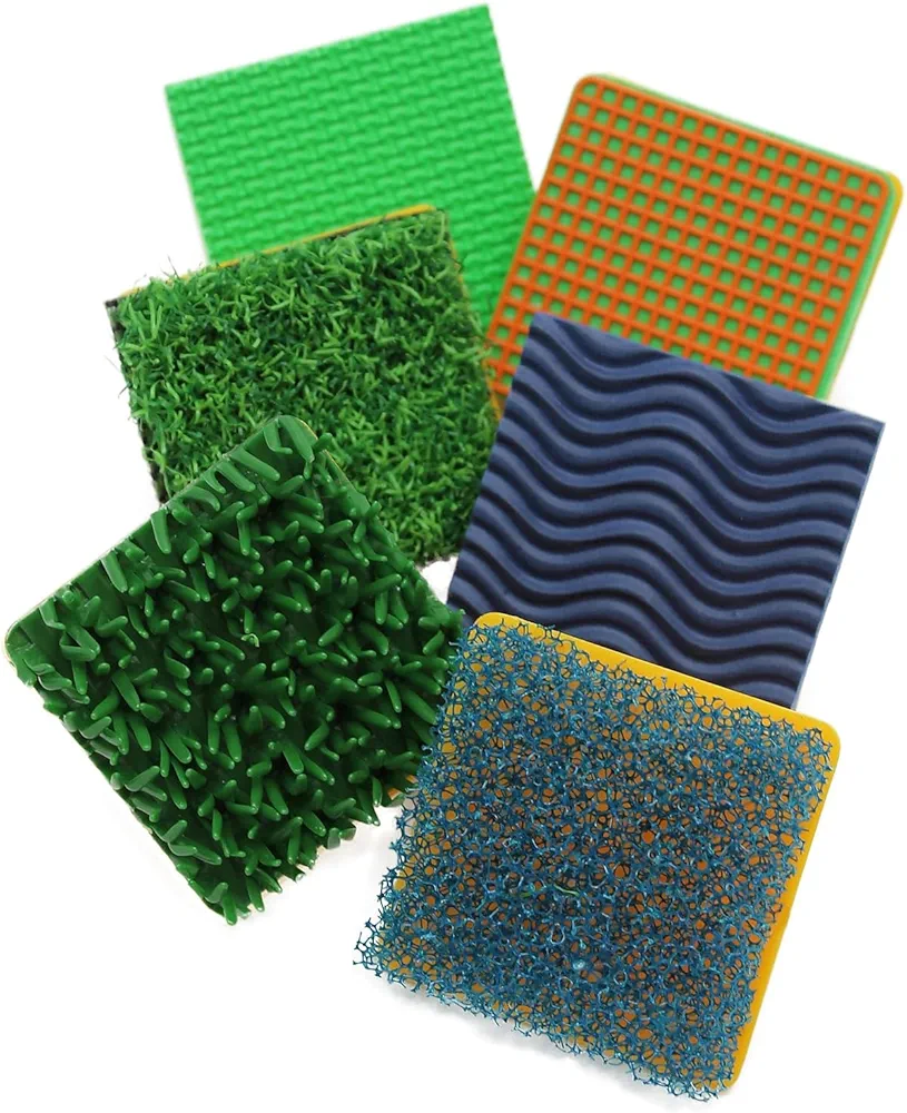 READY 2 LEARN Textured Stampers - Set of 6 - Art Tools for Kids - 3D Tools for Backgrounds, Borders and DIY Projects