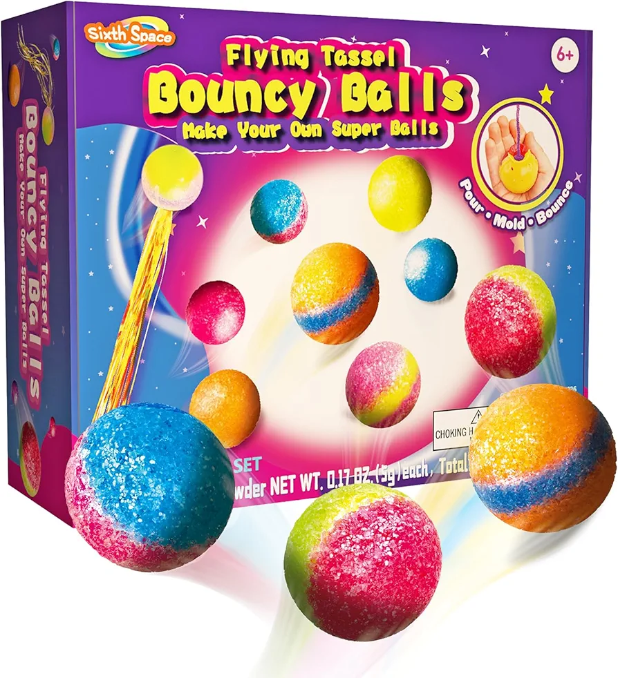 Make Your Own Bouncy Ball Kit - DIY Bouncing Comet, DIY Kits for Kids, Science Kits, Kids Activity Kit, Party Craft, Art Projects, Science Kits for Kids 6-8, Fun Activities for Kids Ages 8-12