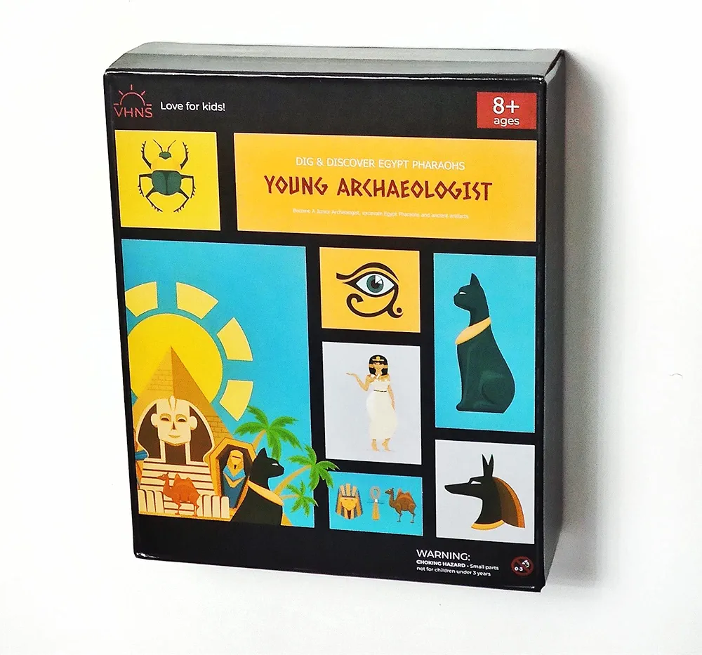 Dig & Discover Egypt Pharaohs Fossil Kit Arts and Crafts for Kids Boys and Girls Archeology Adventure Set- Science 8 Year Old Girl boy Gift Ideas Excavation Craft