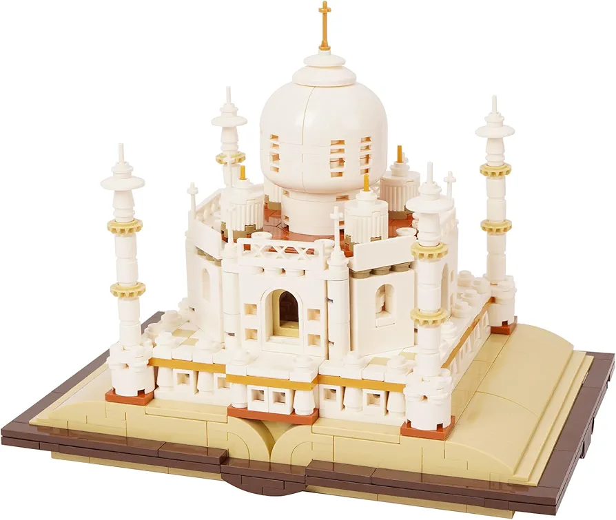 Geniteen Micro Building Blocks Set, 768 PCS Creative Décor Architecture Magic Book Building Kit Gift for Teens and Adult (Taj Mahal)