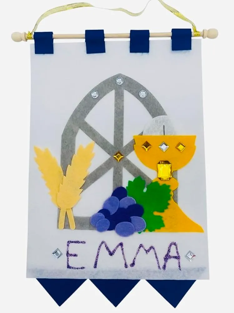 Westmon Works First Communion Banner Kit for Girls or Boys Arts and Craft Do It Yourself Keepsake Set