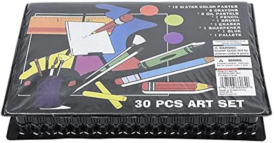 PMU 30 Piece Art Set with Crayons and Paint Pkg/1