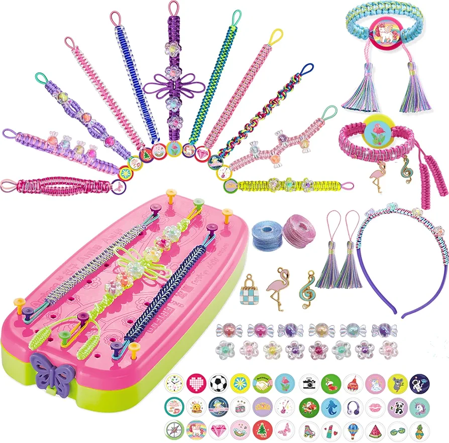 ZICEOC Friendship Bracelet Making Kit for Girls, DIY Arts and Crafts Toys for Ages 7 8 9 10 11 12 Year Old Teen Girls, Jewelry String Maker Tool Gifts Idea