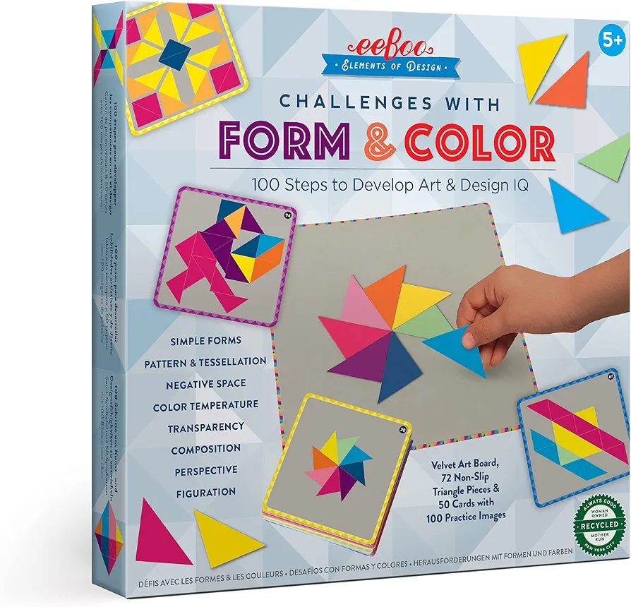 eeBoo: Challenges with Color and Form - Developing Art and Design IQ, Introduction to Many of The Fundamental Elements of Design, Perfect for Ages 5 and up