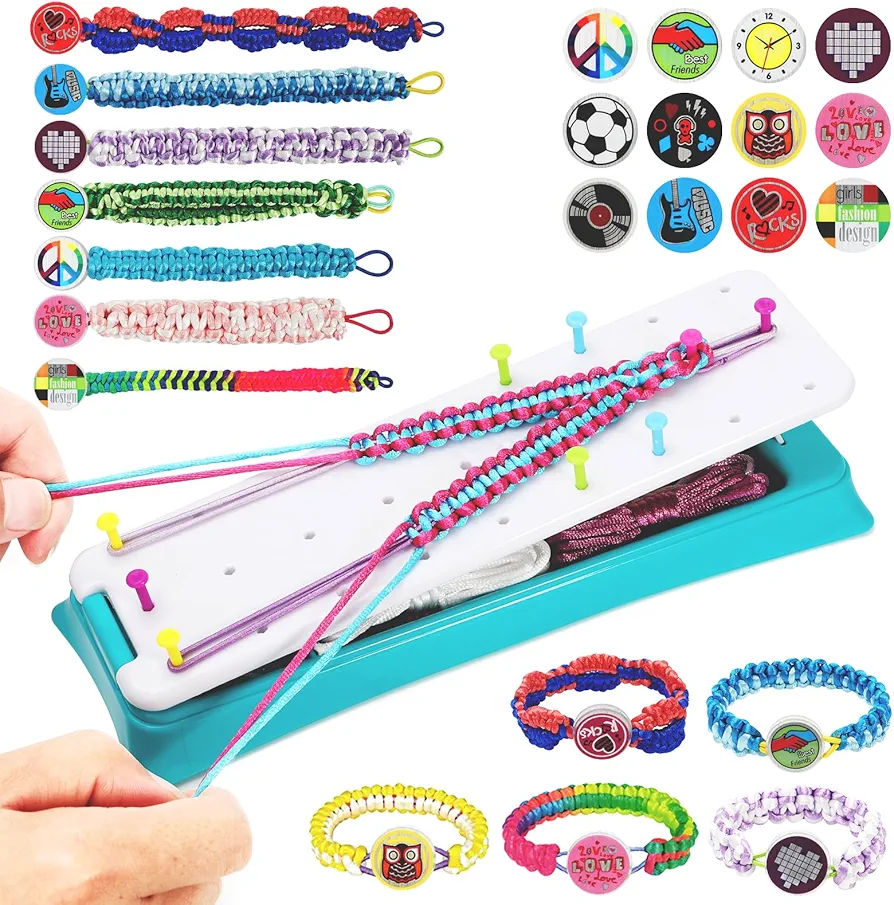KAIDIFI Friendship Bracelet Making Kit, Art Craft Set for Kids Ages 8-12, Best Birthday Gift for Age 6 7 8 9 10 11 12 Years Old Girls, Bracelet String Maker Kit Toys and Great Presents