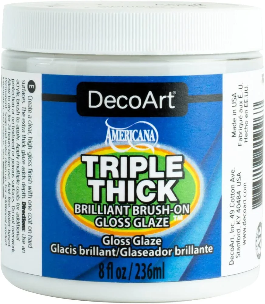 DecoArt Triple Thick Gloss Glaze - Jar, 8fl oz