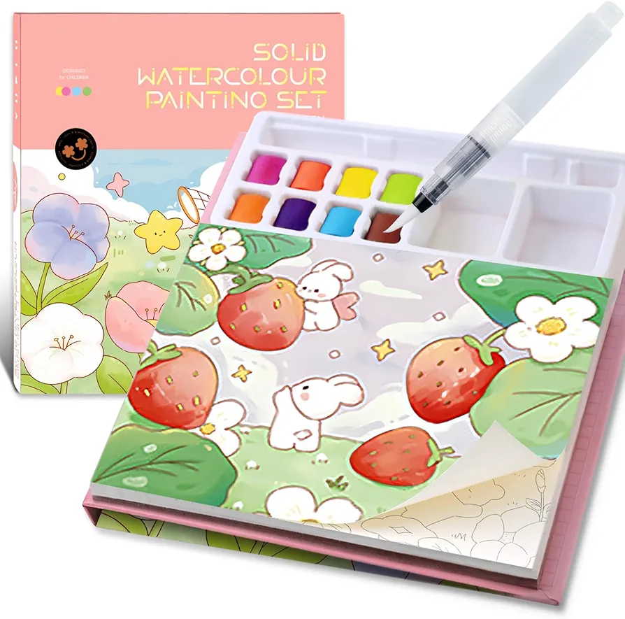 Paint with Water Coloring Books for Toddlers, Mess Free Watercolor Painting Book for Kids, Arts and Crafts for Kids 4-8 Birthday Gift
