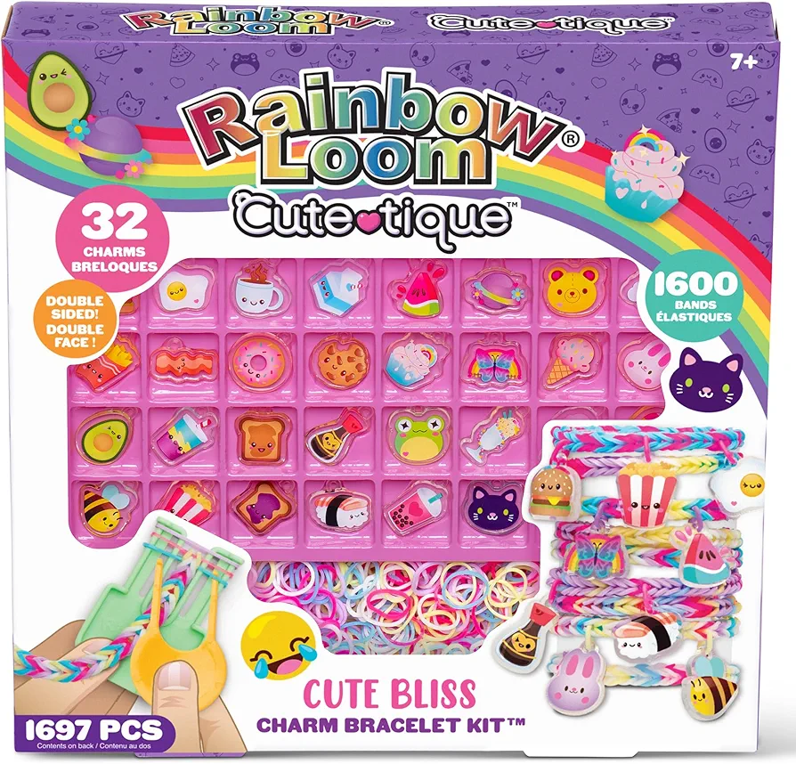 Rainbow Loom: Cute-Tique Cute Bliss Kit, Bracelet Making Kit, Kids Crafting Activity, Ages 7+