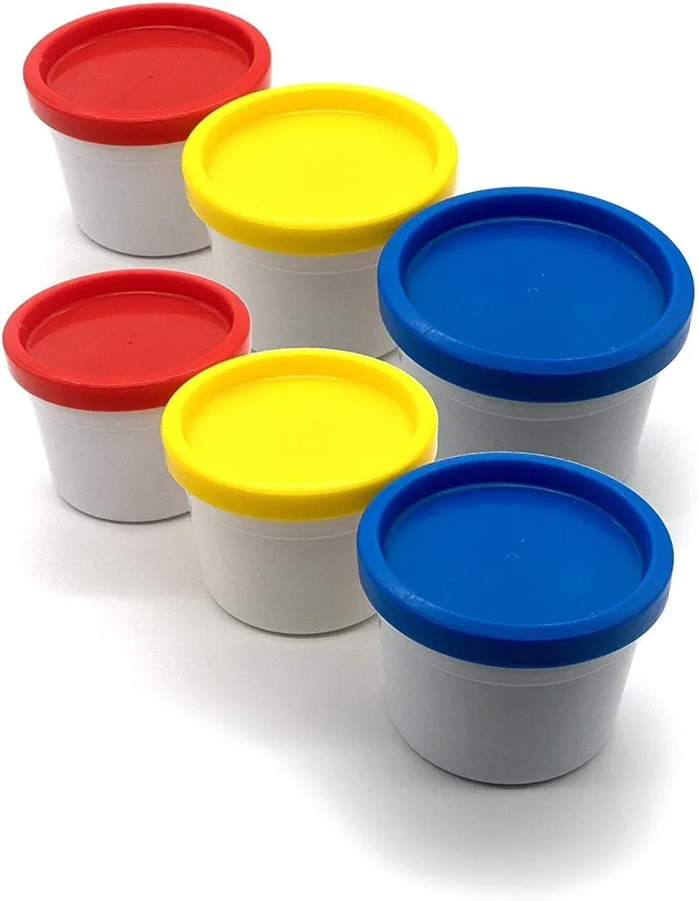 Emraw Assorted Color 3 Piece Set Washable Finger Paint Non-Toxic & Easy Take-Off Art Craft Tool 80ml - in Red, Yellow & Blue - for School & Home (2-Pack)