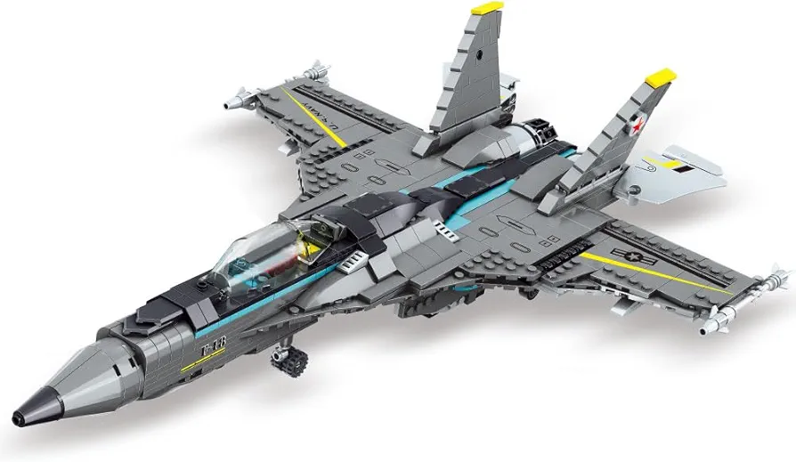 SEMKY Military F/A-18 Strike Fighter Hornet Fighter Jet Air Force Building Block Set (955Pieces) -Building and Military Toys Gifts for Military Fans and Kid