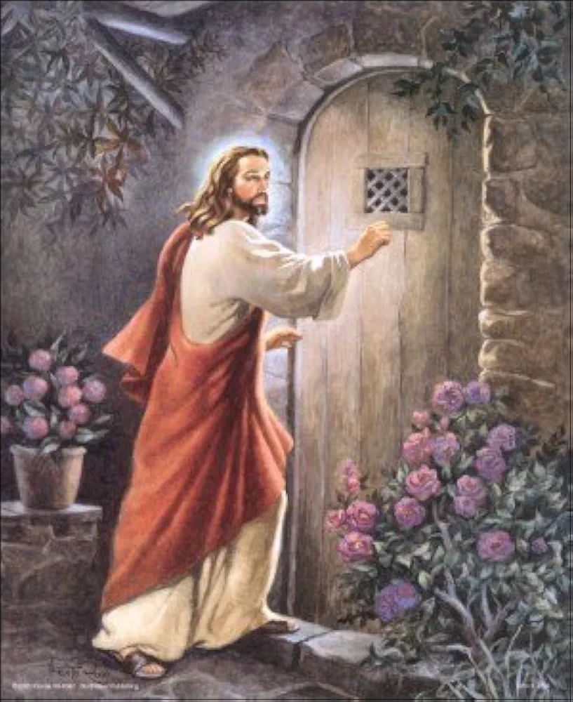 Jesus Knocking Paper Tole 3D Decoupage Craft Kit Size 8x10 8-8087