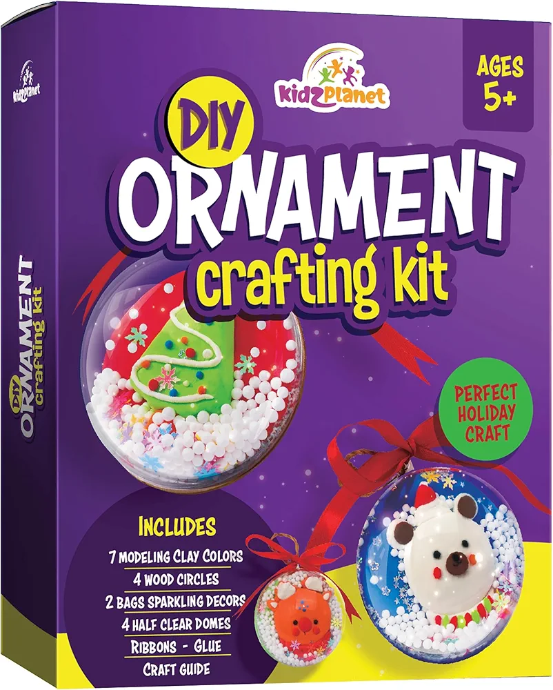 Christmas Tree Decorations - Arts and Crafts for Girls & Boys Ages 6-12 - 22 Set Christmas Ornaments for Kids - Perfect Christmas Party Gift for Boys & Girls Ages 5, 6, 7, 8, 9, 10, 11, 12 & Up