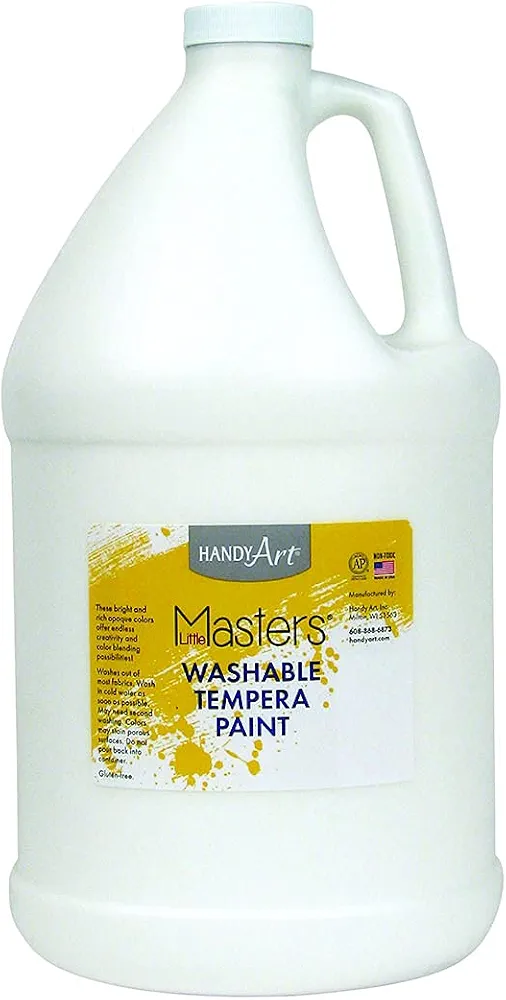 Gallon Washable Tempera Paint, 1 Gallon, Art Class, Crafting Supplies (White)