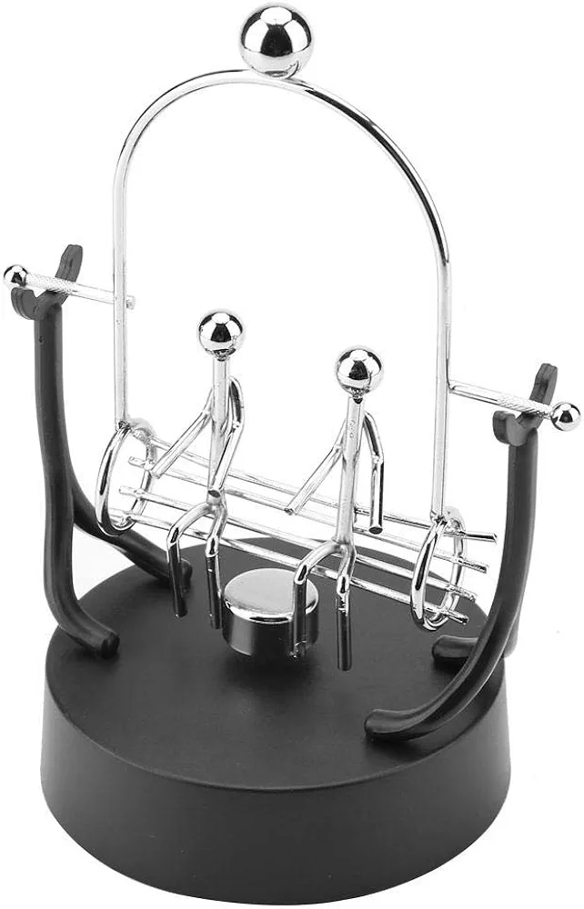 Perpetual Motion Model, Stainless Steel Swings Sculpture Model Perpetual Motion Balance Toy Best Office Desktop Decor Figurines Gift(D301) Art & Craft Sets