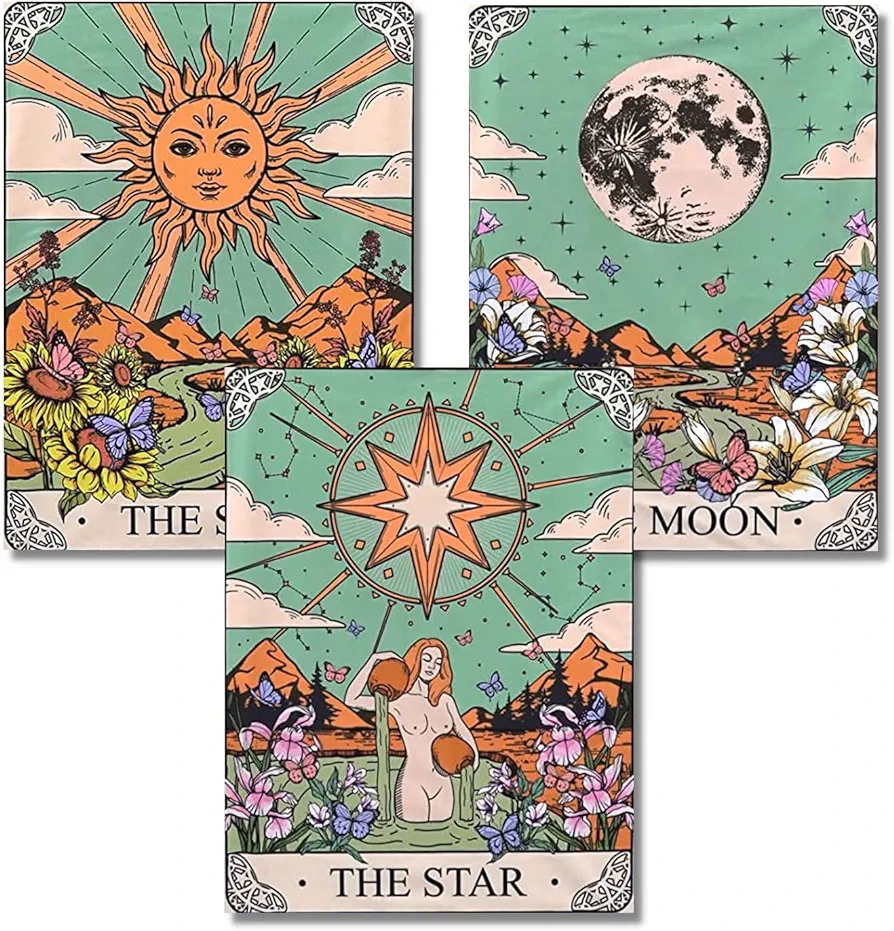AIBOERL Diamond Art Kits for Adults,3 Pack Tarot Cards Diamond Painting 5D Diamond Art Kits,Full Drill DIY Crafts Diamond Painting Kits for Adults Home Decor Gift Diamond Dots [11.8x15.7inch]