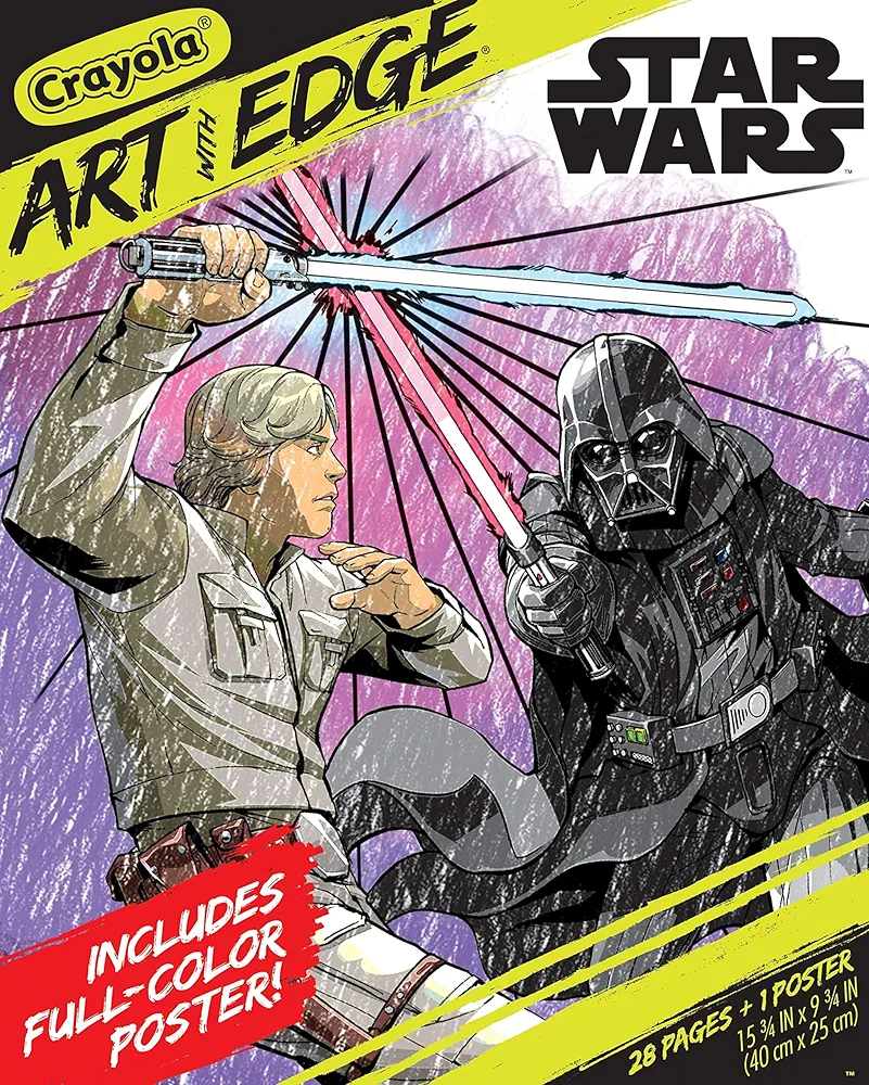Crayola Art with Edge Star Wars Coloring Pages (28pgs), Includes Star Wars Poster, Adult Coloring, Gift for Teens & Adults