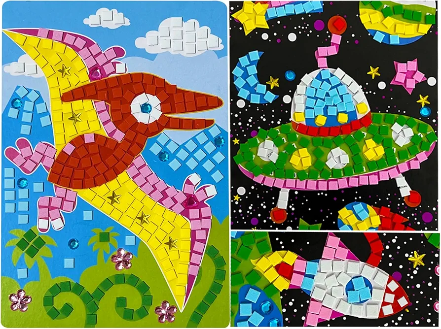 Lizipai Crystal Mosaic Sticker Painting Kids Children Kindergarten Educational DIY Crafts Toys (Flying)