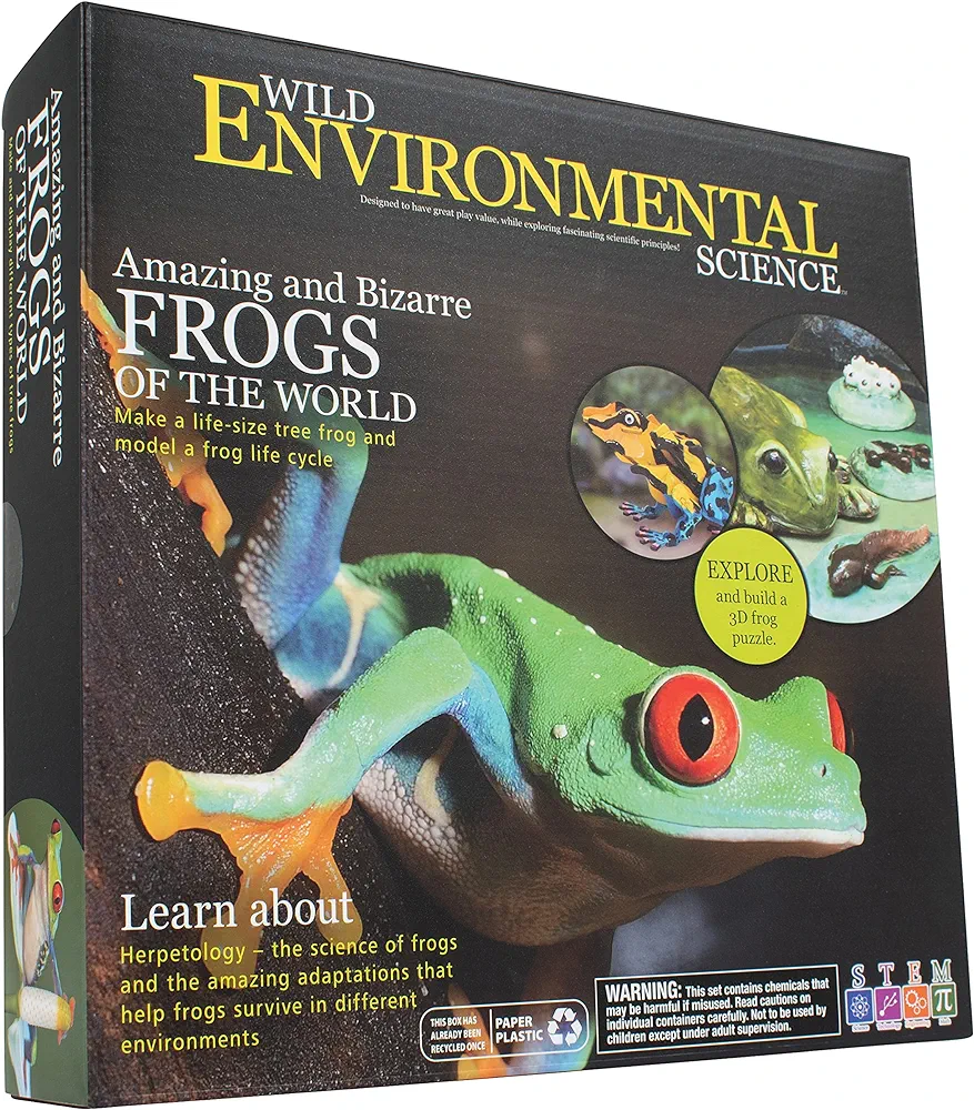WILD ENVIRONMENTAL SCIENCE Amazing and Bizarre Frogs of the World - For Ages 6+ - Create and Customize Models and Dioramas - Study the Most Extreme Animals