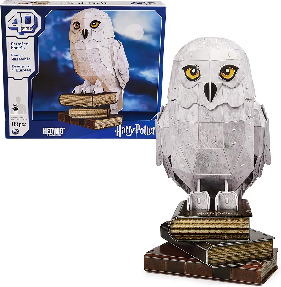 Harry Potter Hedwig 3D Puzzle Model Kit 118 Pcs | Harry Potter Gifts Desk Decor | Building Toys | 3D Puzzles for Adults & Teens 12+
