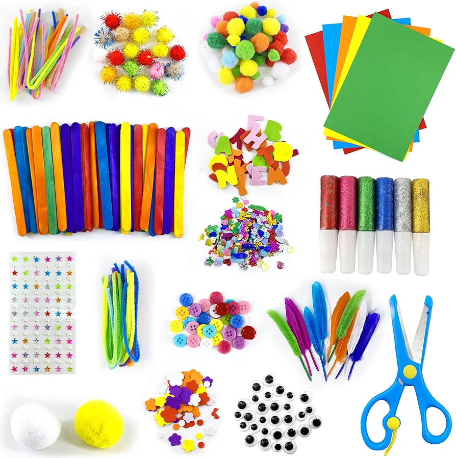 Wergund Arts & Crafts Supplies for Kids - Craft Kits for Kids Arts & Crafts Toddlers Age 4 - 8 Years Old Craft Art Supply - All in One Kindergarten Homeschool Parent-Child Activity