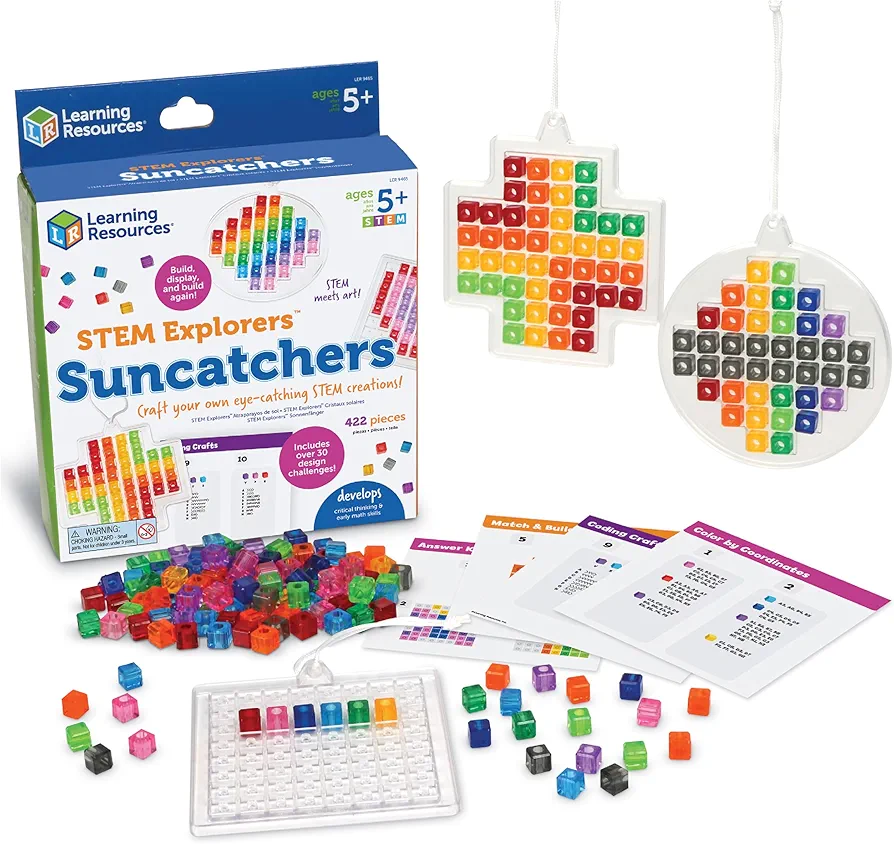 Learning Resources STEM Explorers Suncatchers Art Kit - STEM Toys for Kids Ages 5+, Arts and Crafts for Kids